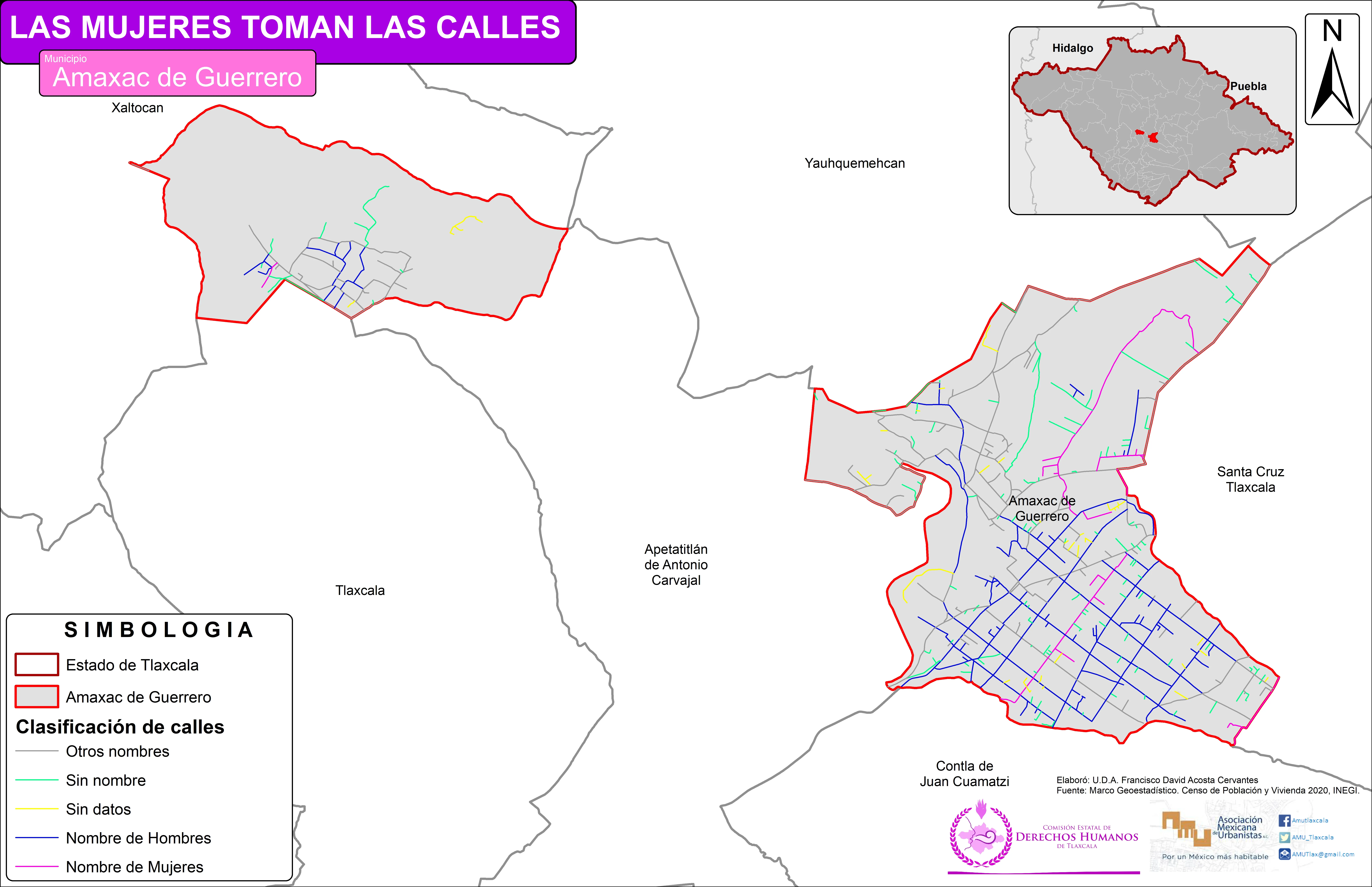 Mapa de Amaxac de Guerrero