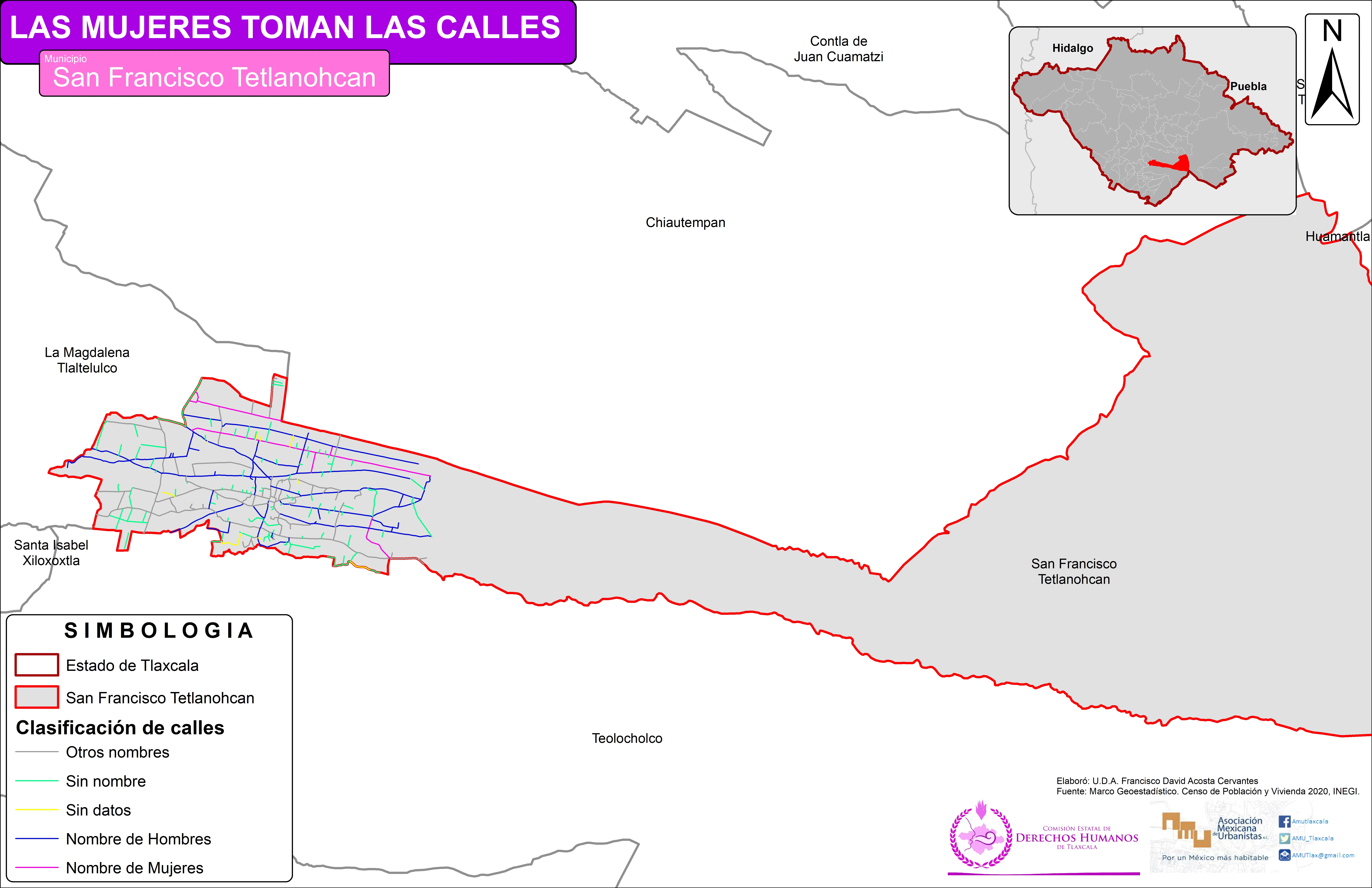 Mapa de San Francisco Tetlanohcan