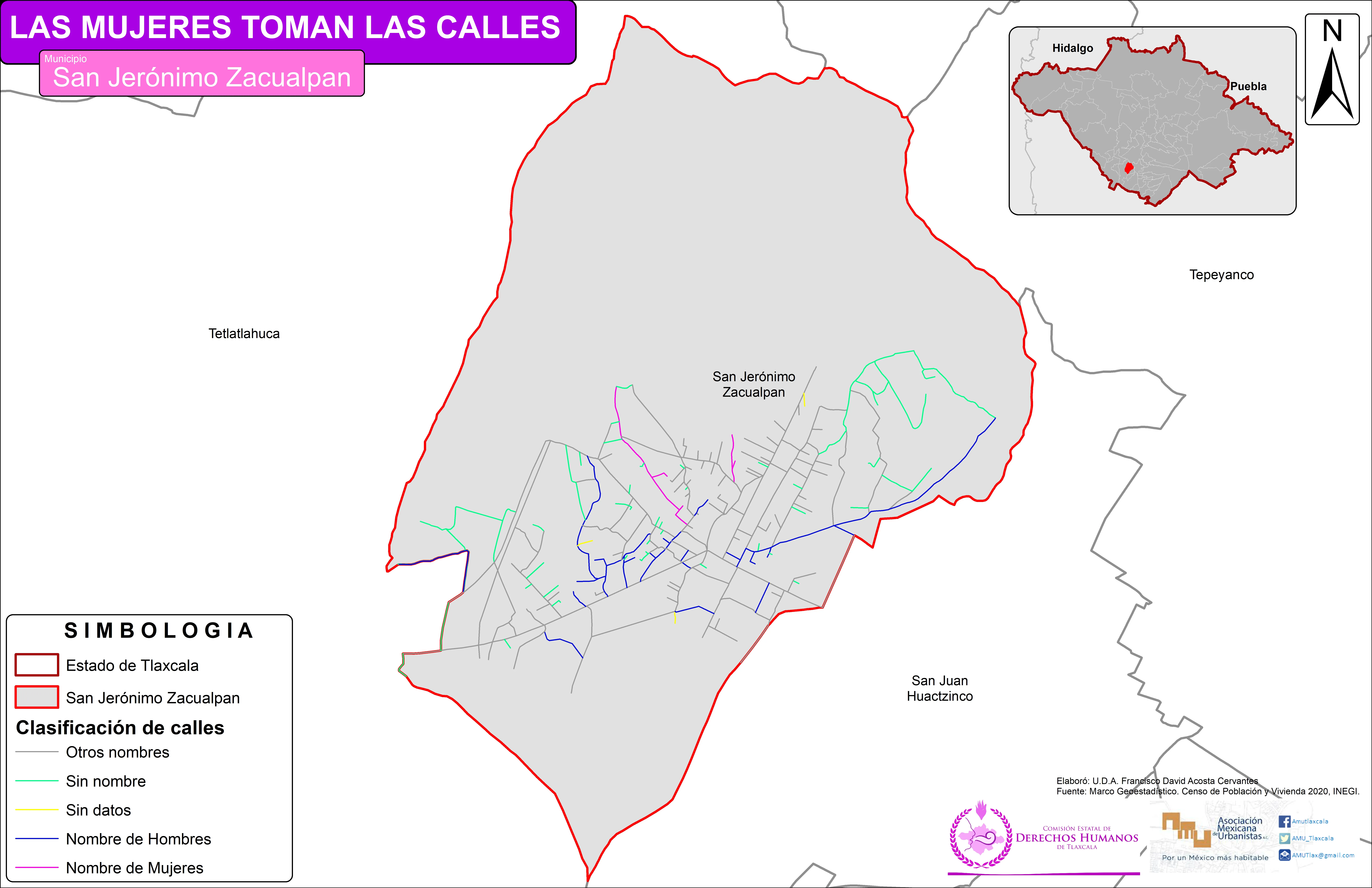 Mapa de San Jerónimo Zacualpan