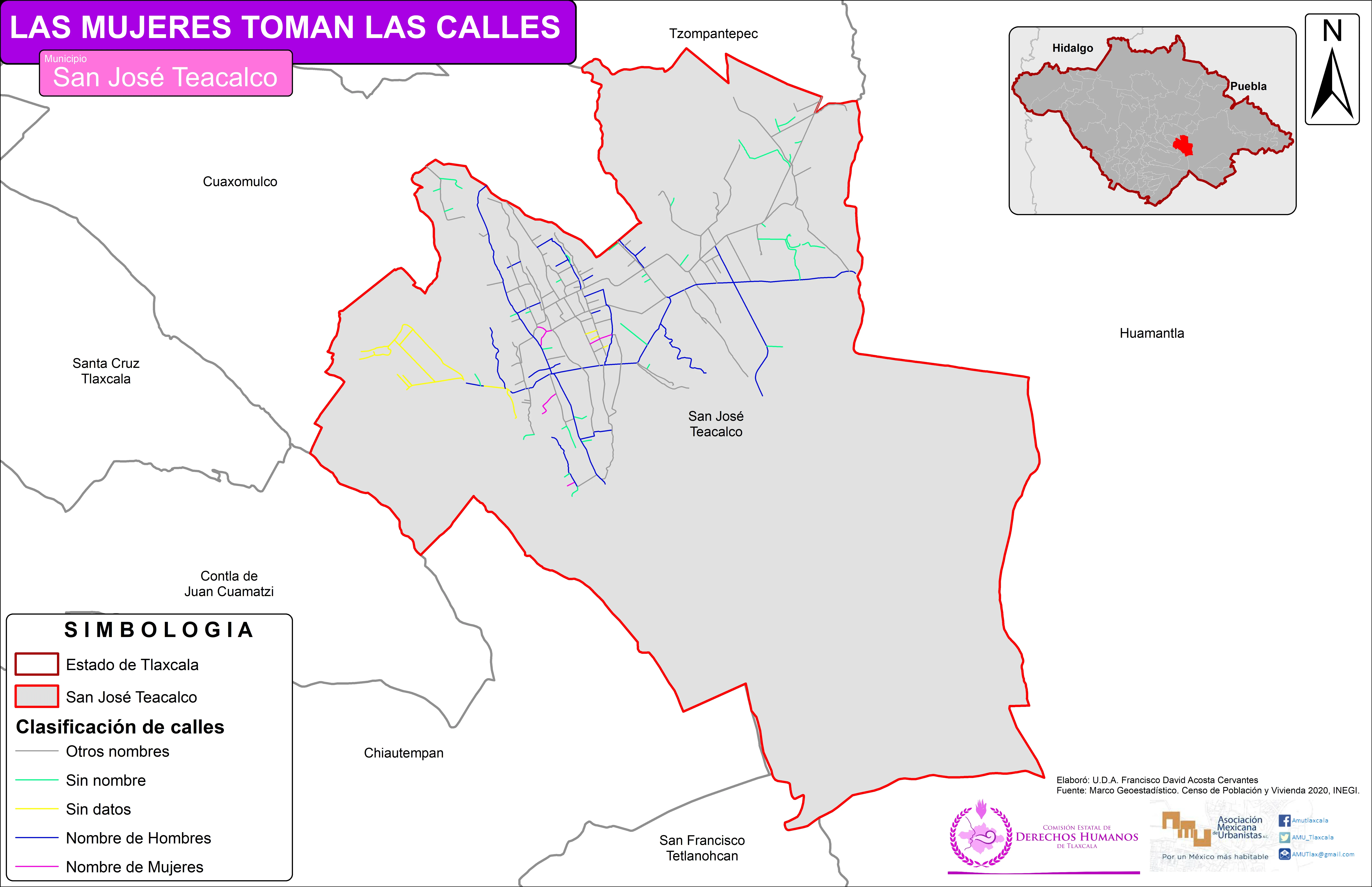 Mapa de San José Teacalco