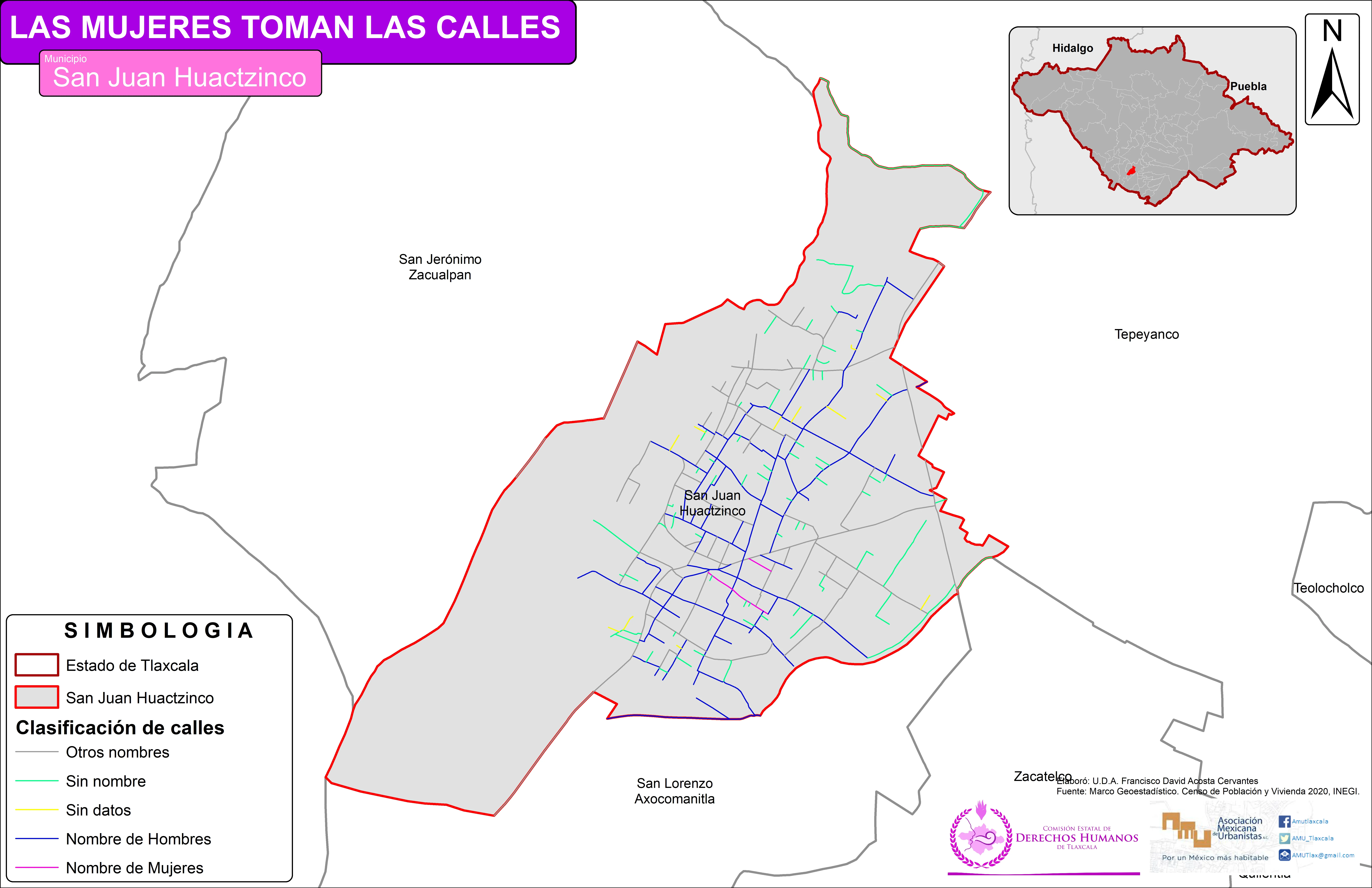 Mapa de San Juan Huactzinco