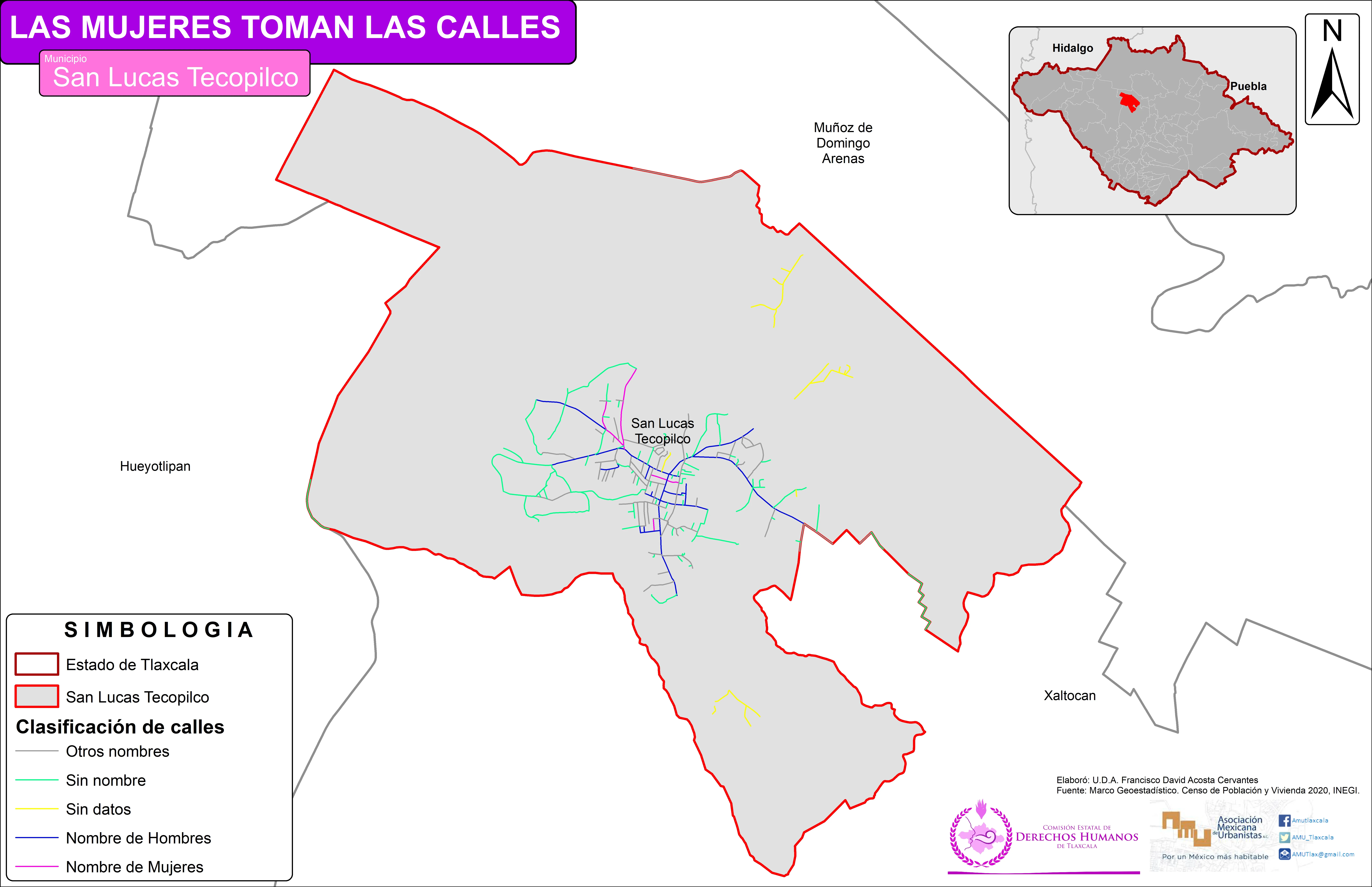 Mapa de San Lucas Tecopilco