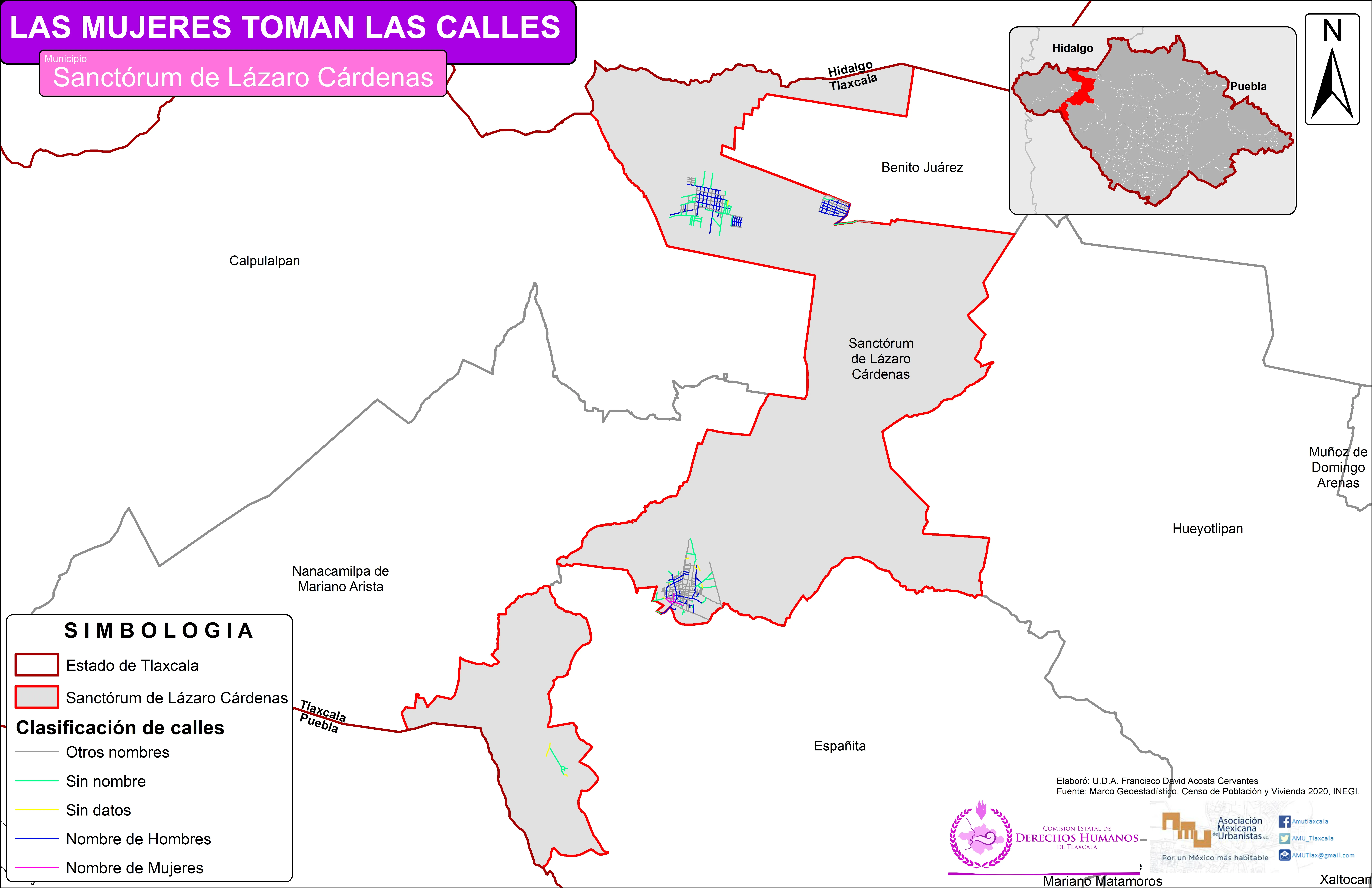 Mapa de Sanctórum de Lázaro Cárdenas