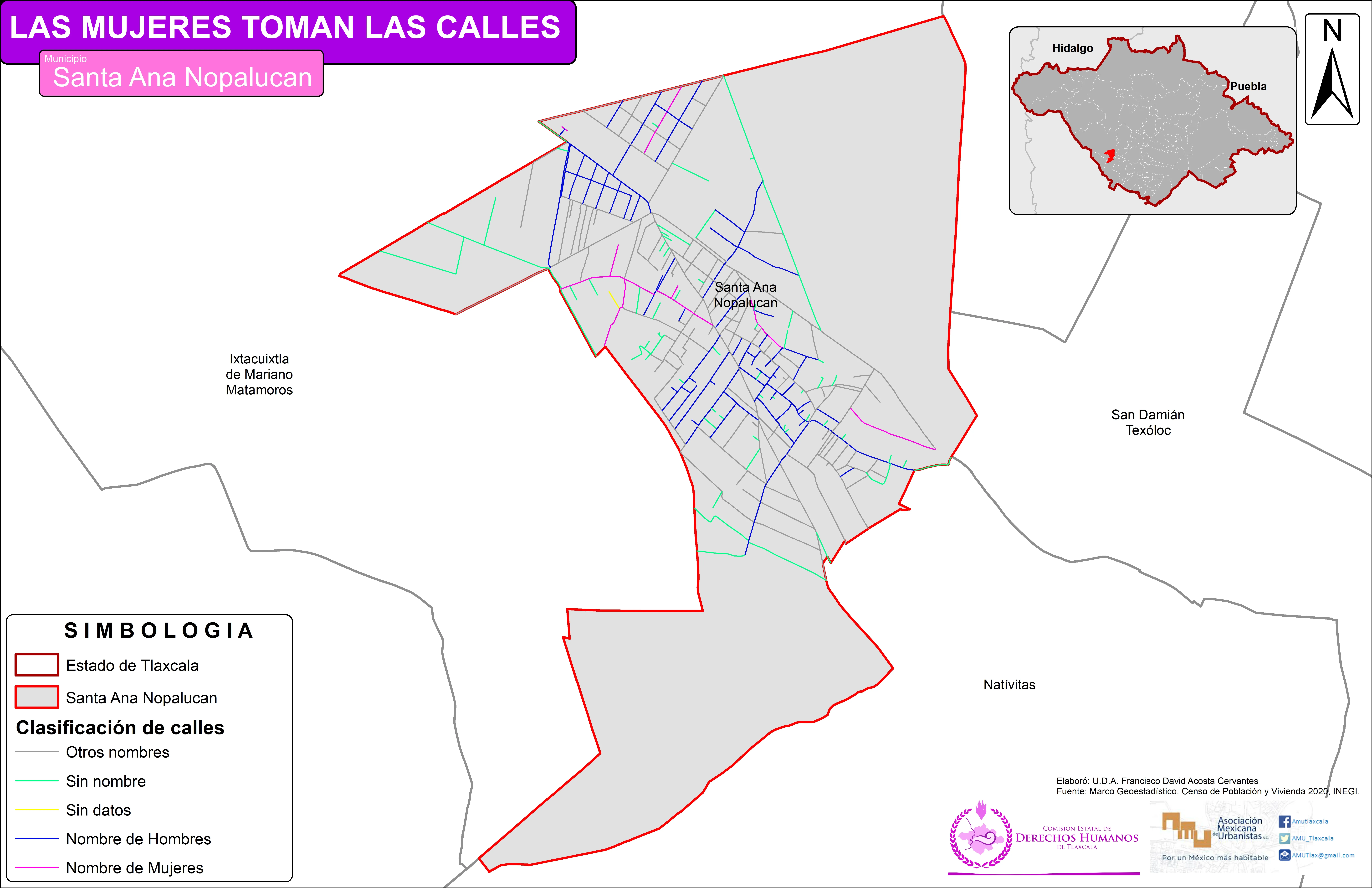 Mapa de Santa Ana Nopalucan