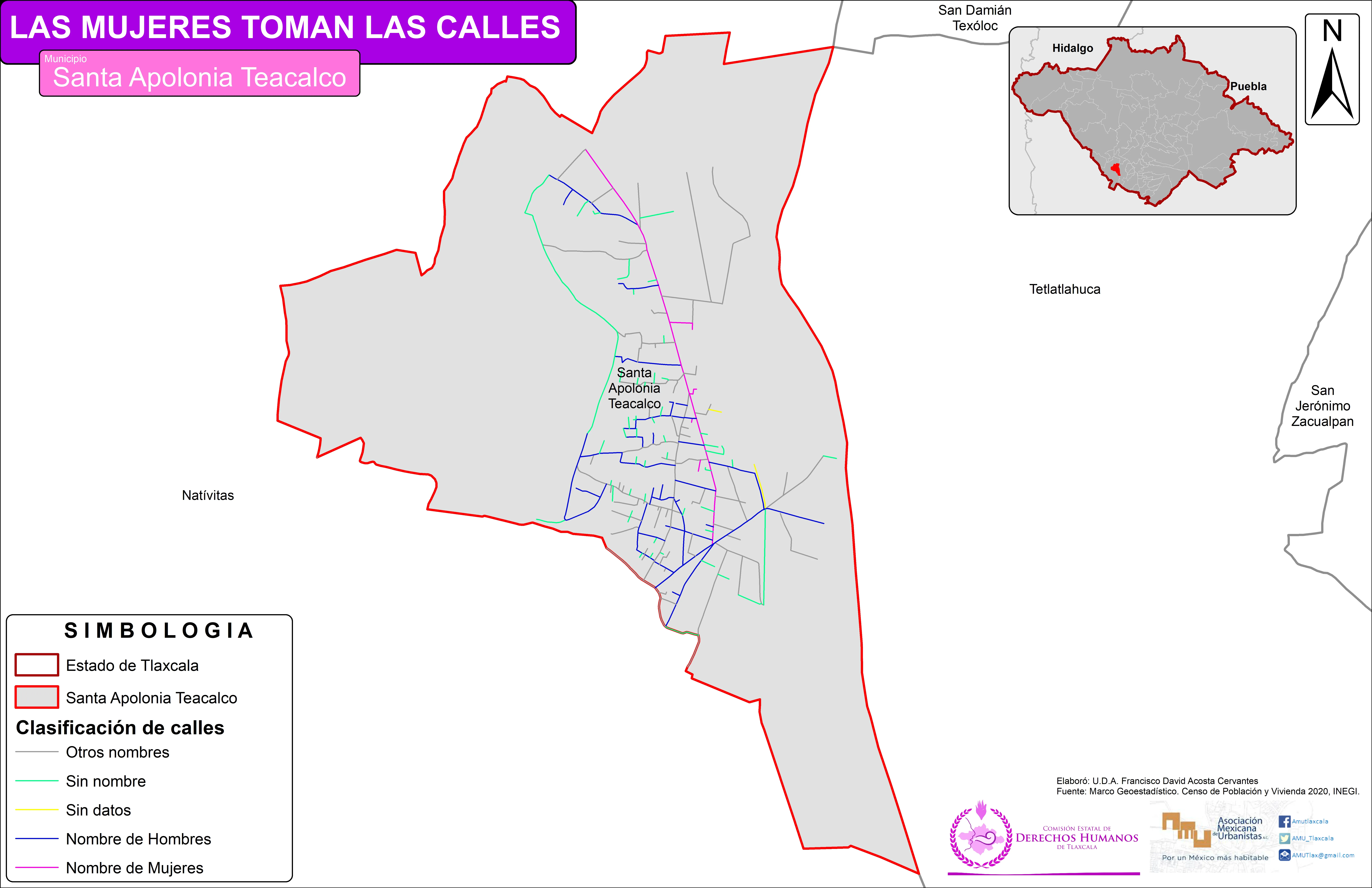 Mapa de Santa Apolonia Teacalco