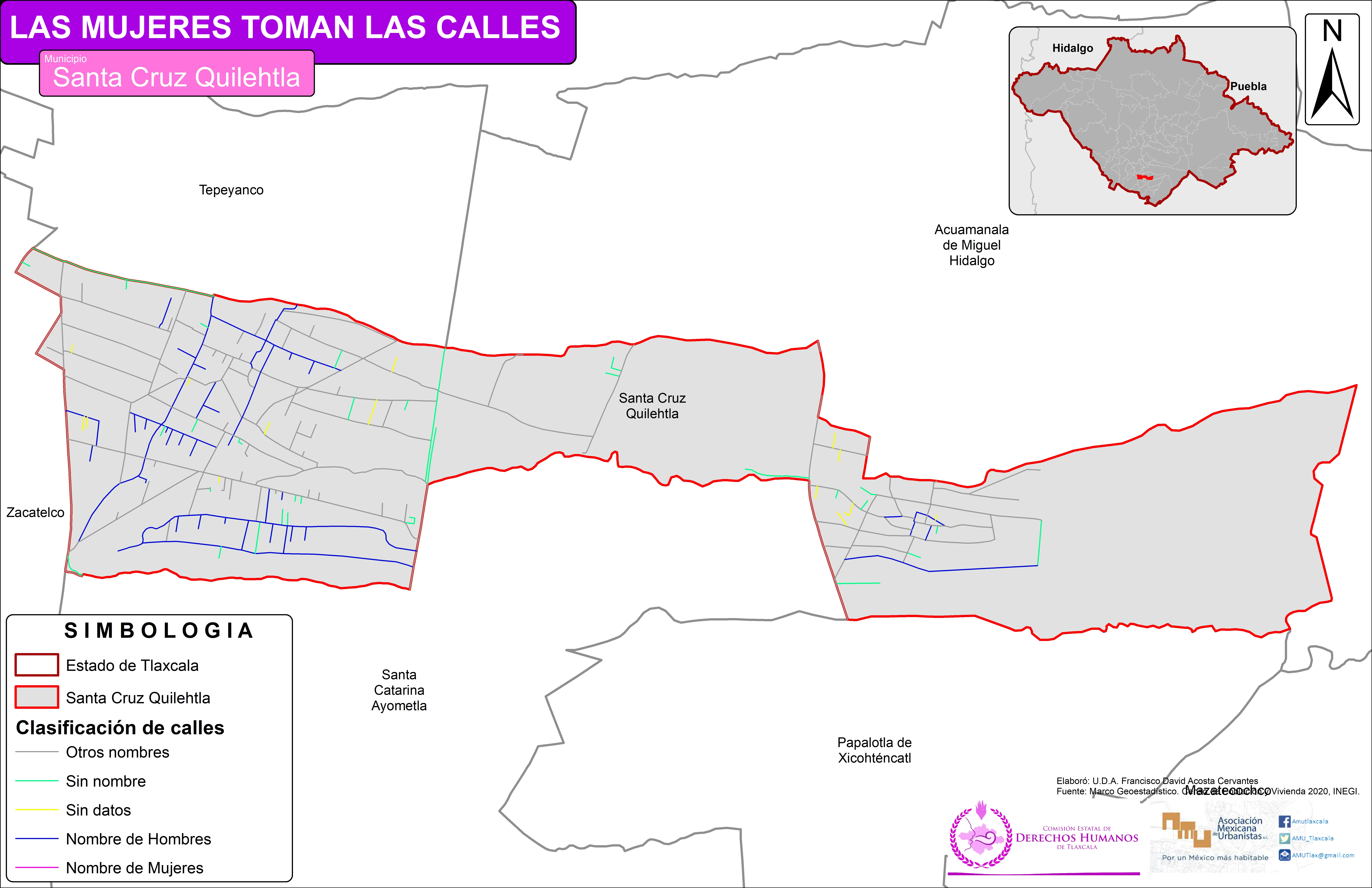 Mapa de Santa Cruz Quilehtla