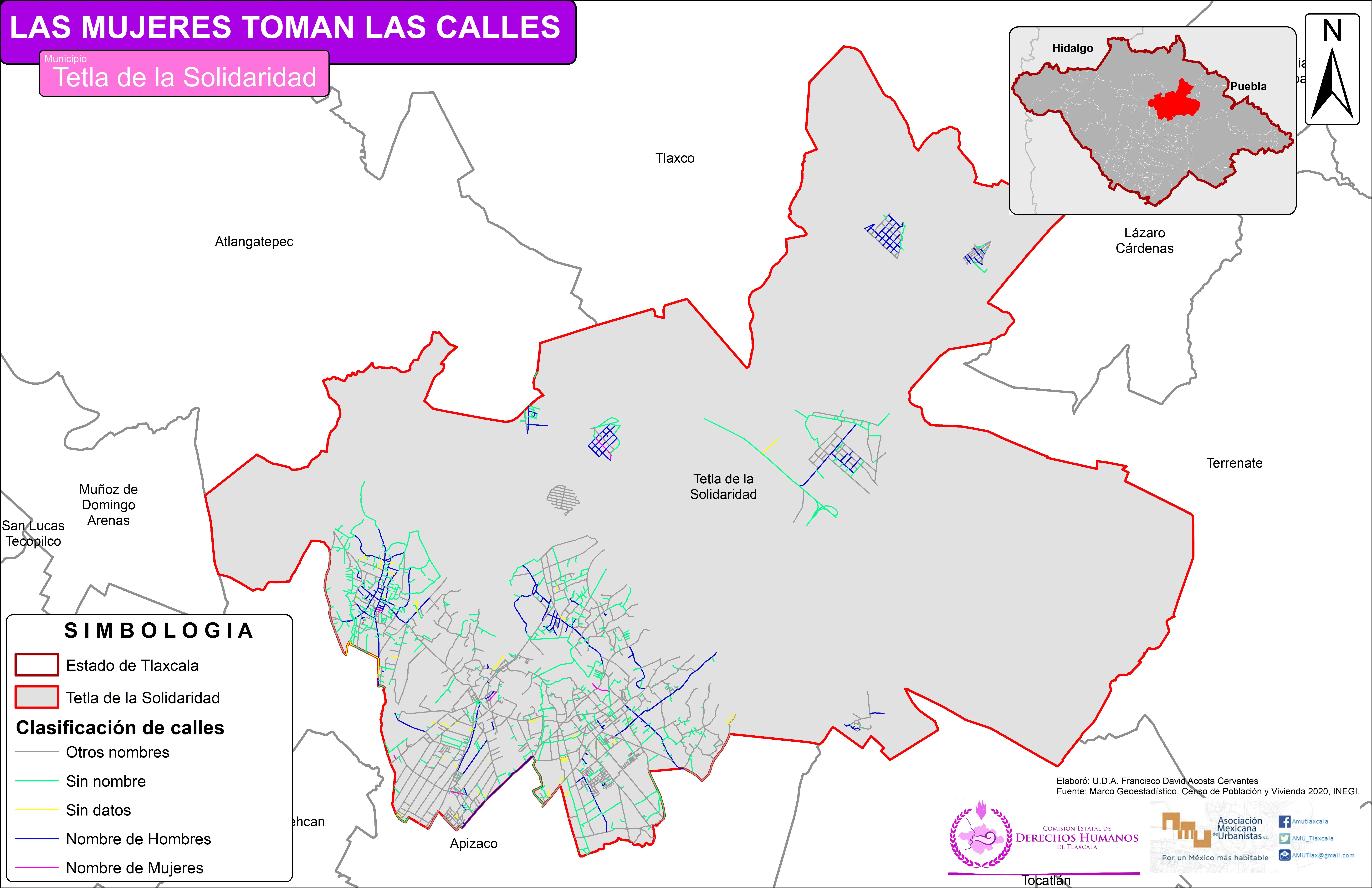 Mapa de Tetla de la Solidaridad