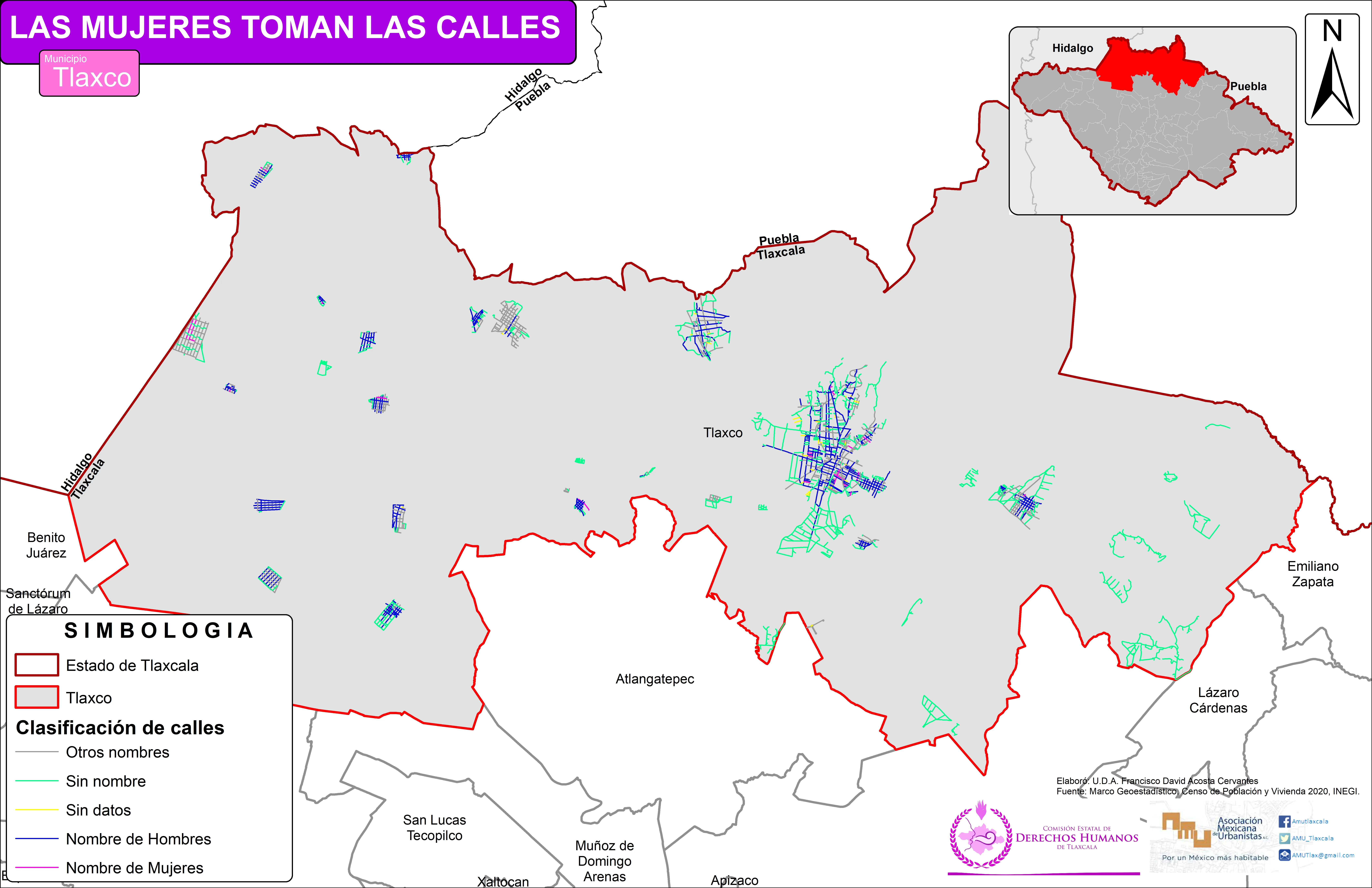 Mapa de Tlaxco