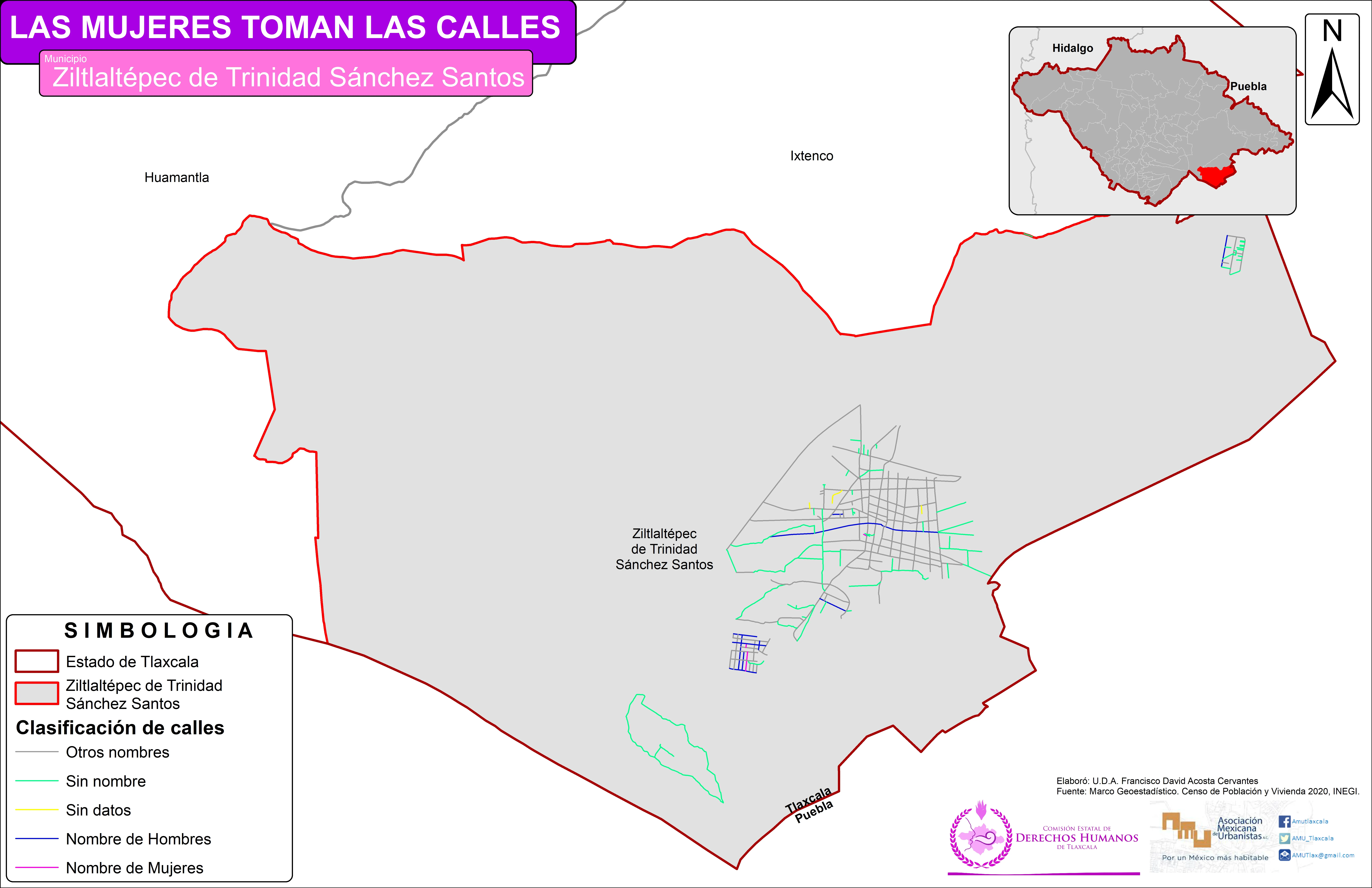 Mapa de Ziltlaltépec de Trinidad Sánchez Santos